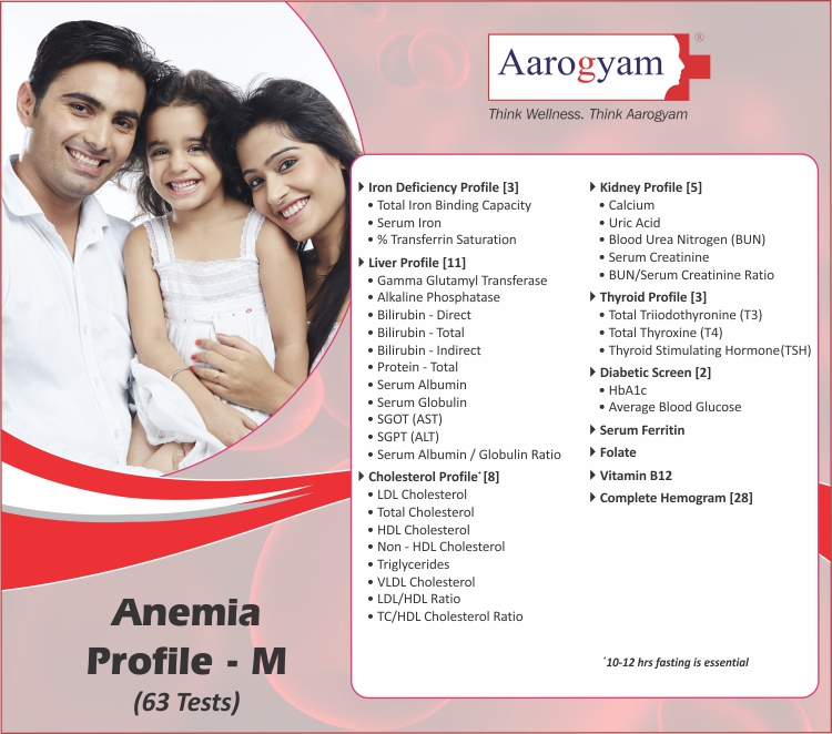 ANEMIA PROFILE - M ( 63 Tests )