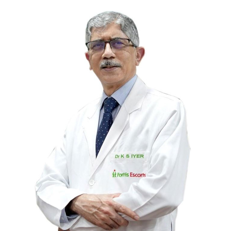 Dr. Krishna s Iyer from Okhla Road, New Friends Colony, Landmark: Sukdhev Vihar Metro Station ,New Delhi, Delhi, 110025, India 45 years experience in Speciality Pediatric Cardiologist | Paediatric Surgery | Paediatrics | Kayawell